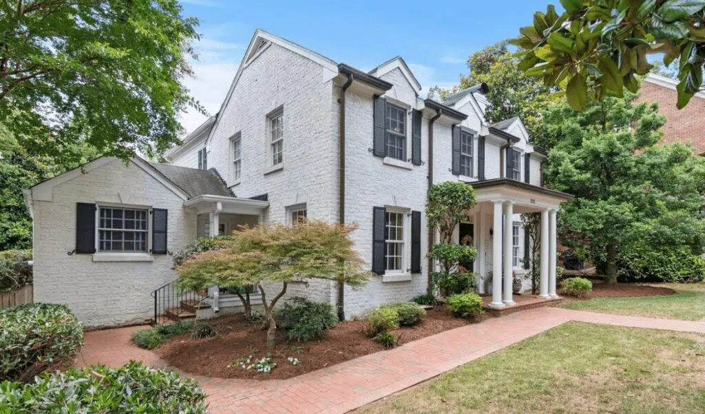 exterior of two story home